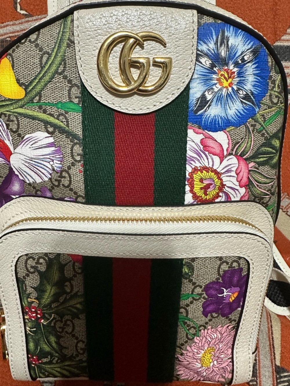GUCCI ❤️🌟FLORAL GG SUPREME OPHIDIA BACKPACK⭐️ - Picture 2 of 13